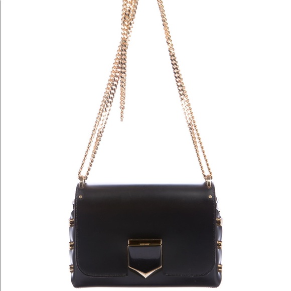 JIMMY CHOO LOCKETT PETITE BLACK/GOLD - Picture 6 of 7